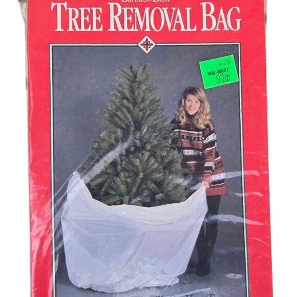 Santas Best Tree Removal Bag 90 Inch Christmas Tree Skirt NOS Holiday Collectibl - Picture 2 of 10